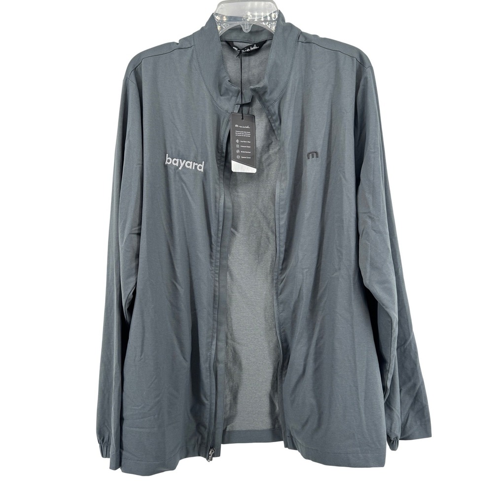 Travis Mathew Surfside Golf Full Zip Jacket Grey XL Wrinkle Resistant Preppy‎
